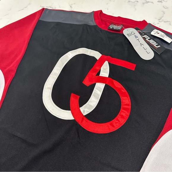 Vintage Y2K FUBU 05 Long Sleeve Jersey Shirt - Black/Red/Gray - Men’s 1X - Picture 4 of 9